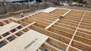 Advantech flooring being installed on main floor