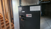 Heat pump air handler in basementÂ