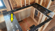 Tub deck protected with Vycor