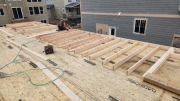 Bob framing wall on third floor