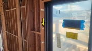 Sliding doors are shimmed