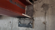 Steel beam pocket is groutedÂ