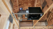 Upper bath fan installed