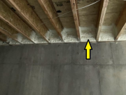 Closed cell foam in basement box sills