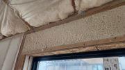 Headers are insulated with closed cell foam