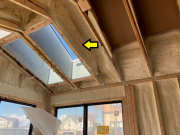 Four inches of closed cell foam around skylights and solarium framing