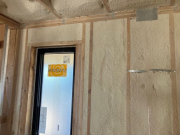 Closed cell foam in primary bath ceiling and walls