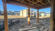 Rear patio beams & columns with bracing removed