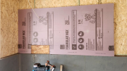Rigid insulation for heat returns behind wall