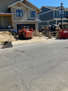 Cutting grade for lower front retaining wall