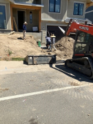Placing gravel base