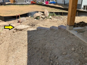 NW wall ending with boulder