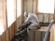 Close Cell Foam Insulation is Sprayed  