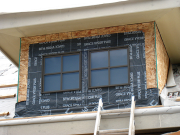 Vycor used to prevent moisture intrustion 