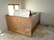 Piano is protected with a plywood box