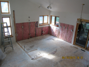 Kitchen is demolished & wall removed