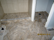 Master shower floor tile