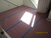New hardwood floors are protected