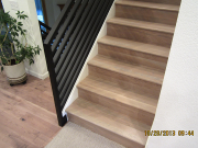 Stairs finished with hardwood