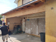 Garage door removed