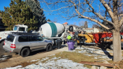 Concrete delivery (small concrete pump)