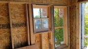 Master bedroom windows are installed