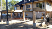 Deck parallam beams were installed