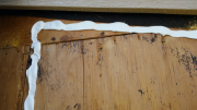 Foam insulation on dormer was sealed
