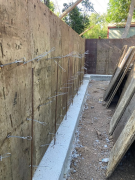 West wall ties before steel