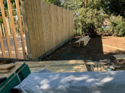 Exterior north wall after sheathing