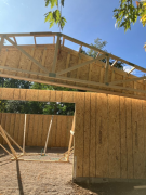 Rear gable end being set