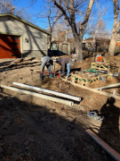 Digging in drainage pipes