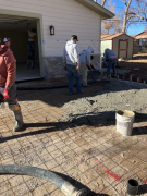 Placing & vibrating concrete