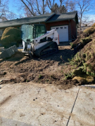 Existing concrete driveway demolition