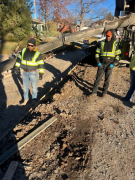 Placing concrete in city's Right of Way (ROW)