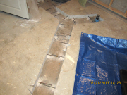 Trench is reinforced with rebars