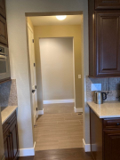 Kitchen and hall to mudroom cleaned