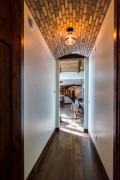 Brick barrel ceiling  in hallway