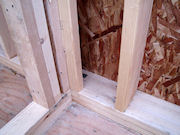 Corners for Interior Walls are Open for Insulation