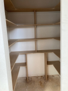 Pantry shelves before paint